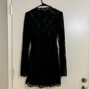 Forever 21-New-Black Lace swing mini dress New Size: Small
